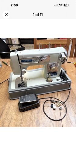 MORSE MODEL 4300 ZIG ZAG FOTOMATIC III VINTAGE Sewing Machine W/Case/Pedal NICE*