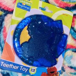 0-18 Mths Sesame St Cookie Monster Designed Teether Baby Toy 