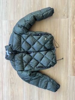 VTG Mountain Hardwear Women Large SubZero Black Two Tone Goose Down Puffer Jacket