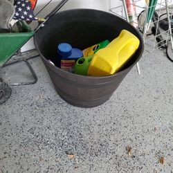 Big Pot, Hoses, Watering Can, Fertilizer, Plant Food And Weed Preventer 