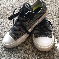 Gray/Black Converse All-Star Sneakers Youth Size 1 (see description)