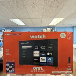 Onn Roku Tv 55inch New Smart Tv 4K 