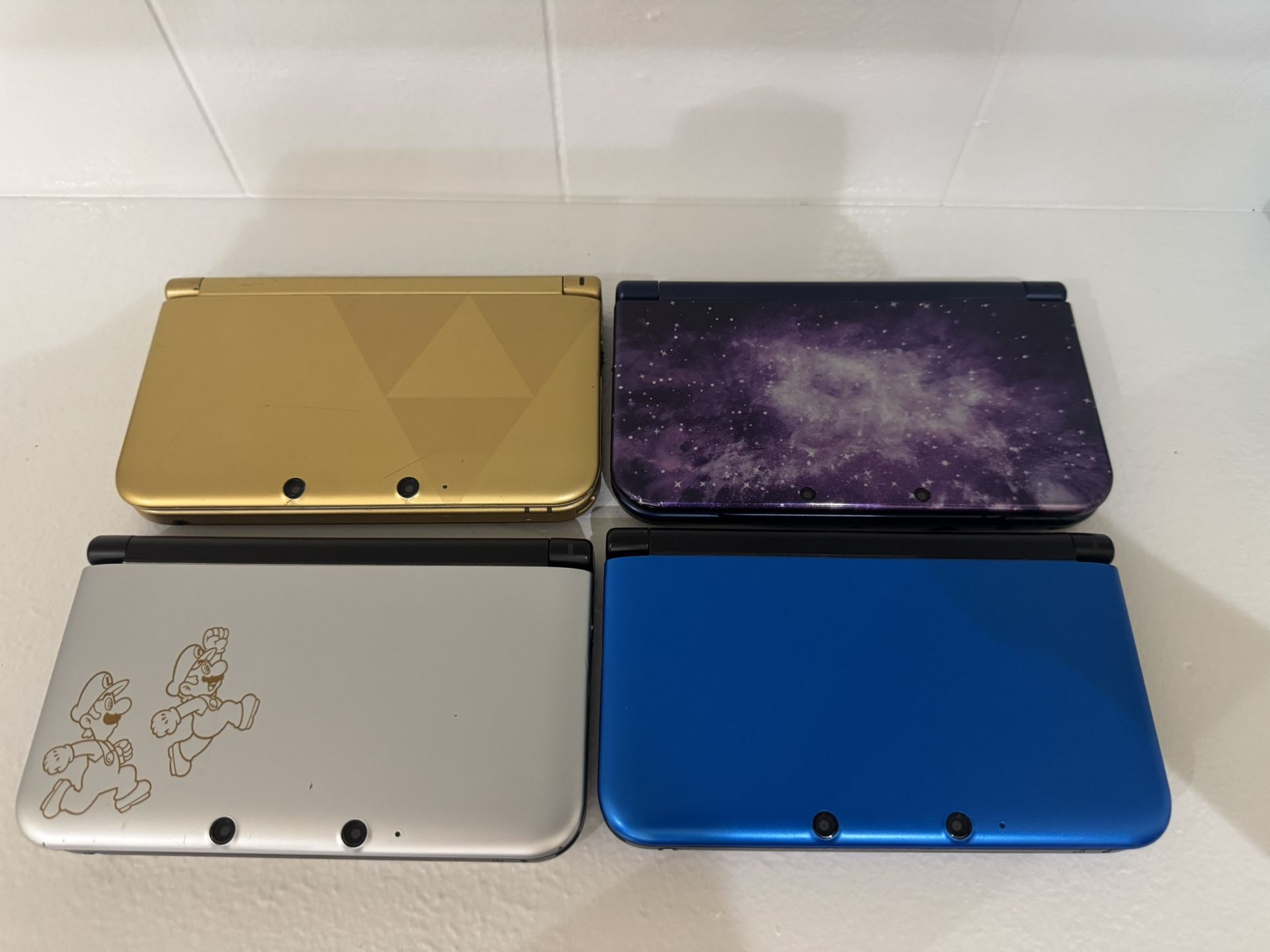 Nintendo 3DS XL Console Lot of 4 - Mixed Models - Tested & Working