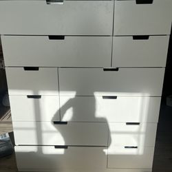 IKEA NORDLI Large Huge White Dresser Chest Of Drawers Modern