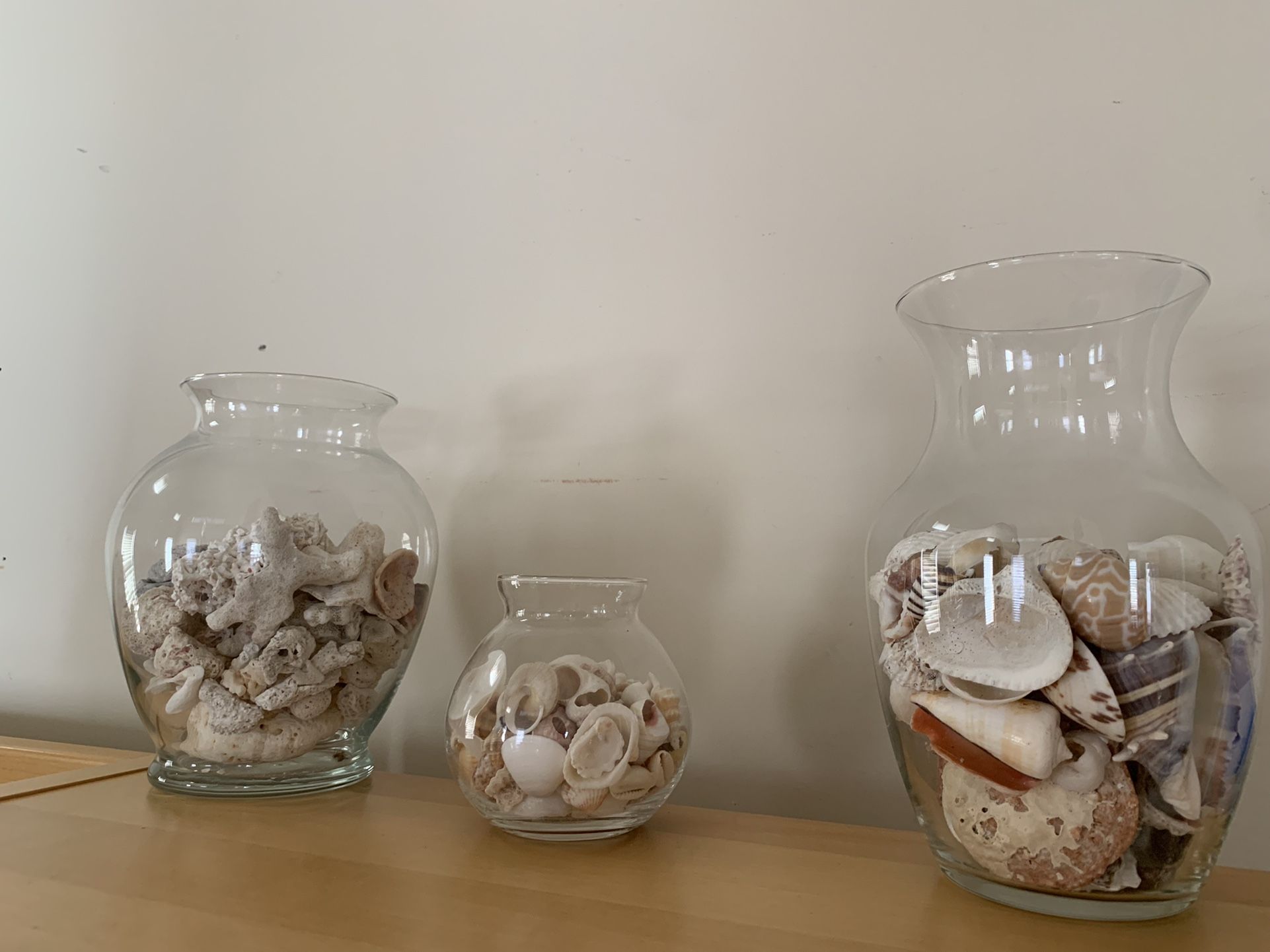 3 Various Shaped Clear Glass Vases ($8-12)