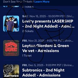 Subtronics Shrine LA 12/5 