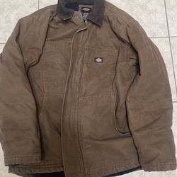 Vintage Jacket Mens Dickies Brown Corduroy Coller 