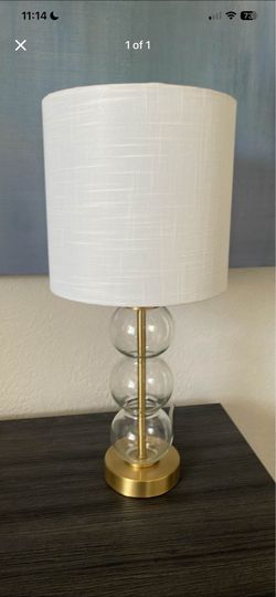 21” lamp with linen shade
