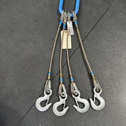 US Cargo Control 4 Leg Wire Rope Bridle Sling 