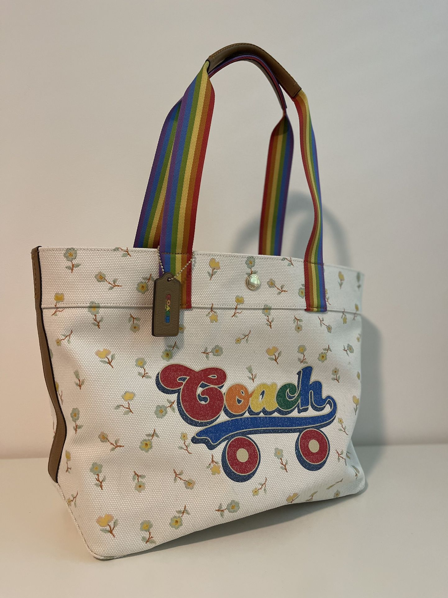 Coach C4099 Canvas Pride Roller Skate Tote Bag Beige NEW for Sale in  Germantown, MD - OfferUp