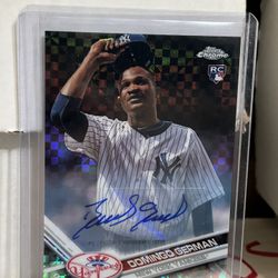 2017 Topps Chrome Update Domingo German RC X-Fractor Auto /99 Yankees
