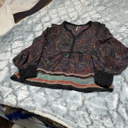 Blusa De Ceda TallaM Manga Larga Abonbada