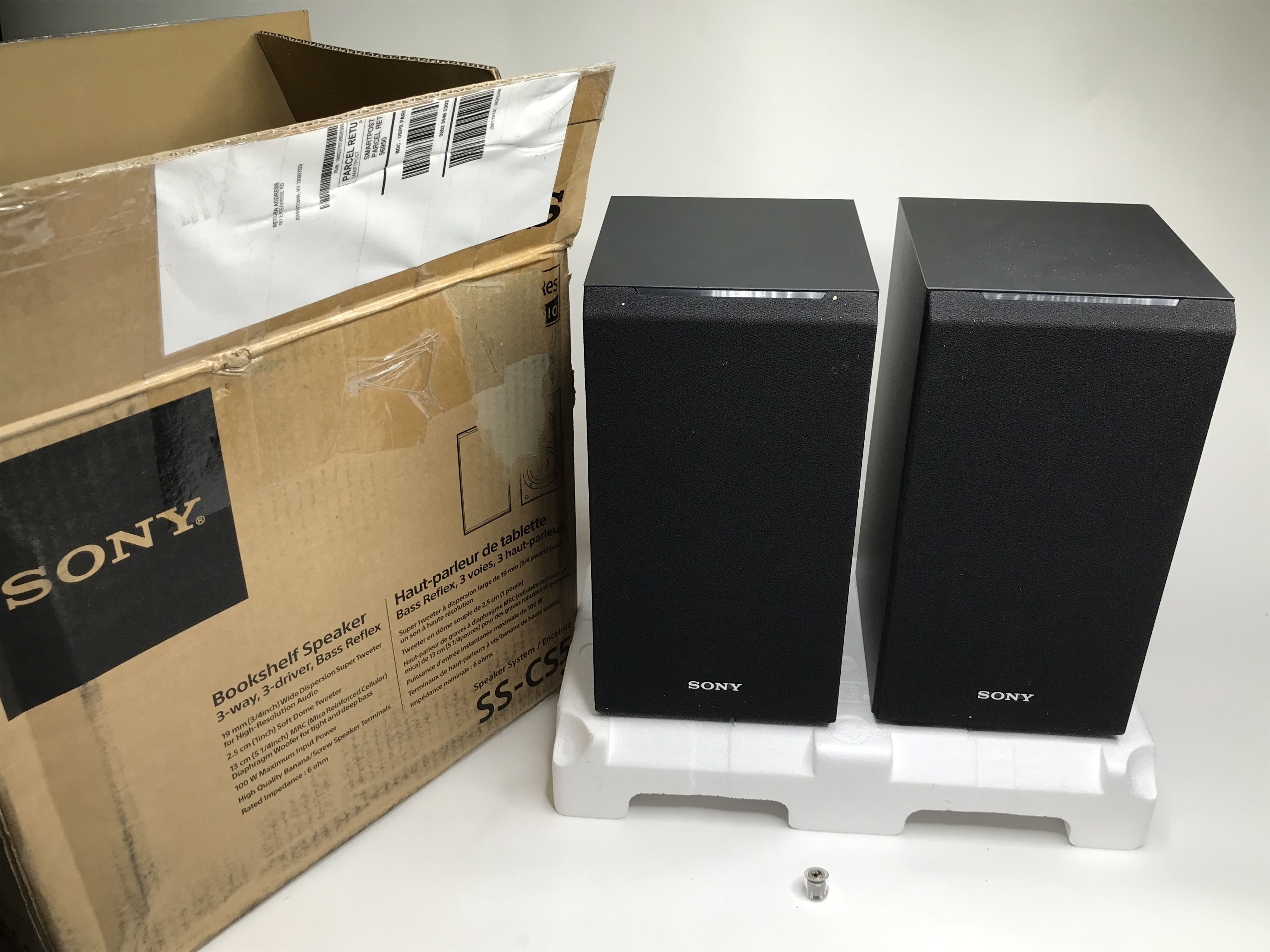 Sony SS-CS5 Stereo Bookshelf Speakers 3-way, 3-speaker bass-reflex system