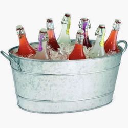 Tablecraft • Galvanized Oval Beverage Tub, 5.5 Gallons® BRAND NEW • Retails On Amazon $49.99