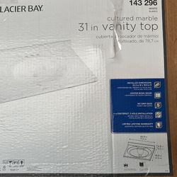 Glacier Bay 31 In Vanity Top Cultured Marble