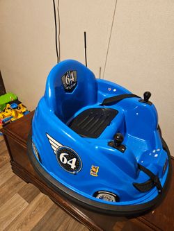 red and blue go karts