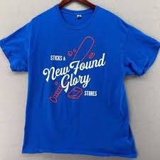 New Found Glory Sticks and Stones 20th anniversary baseball shirt  t tee Top women's Size M medium