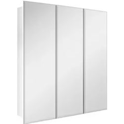 24.4"W x 25.2H Rectangular Medicine Cabinet with Mirror w/ Adjustable Shelves