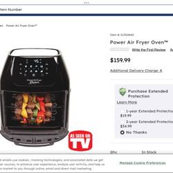 POWER AIR FRYER ELITE $75 OBO.   THIS IS A GREAT DEAL $50 OBO