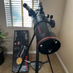 Tasco Spacestation 114x 500mm Reflector ST with Variable LED Red Dot Finderscope Telescope