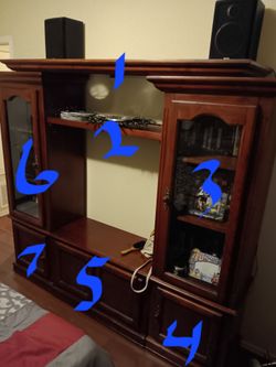7 piece tv entertainment center