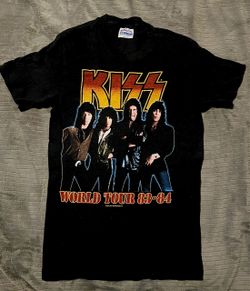 1983 & 1984 KISS “Lick It Up” World Tour Concert T-Shirt.