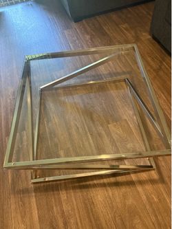 Glass coffee table