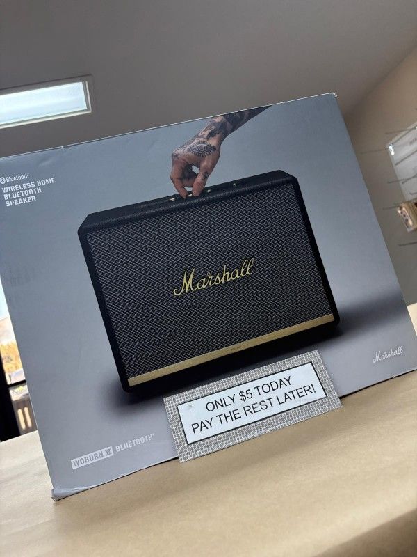 Marshall Wouburn II Bluetooth Speaker - Pay $5 today and pay the rest later -