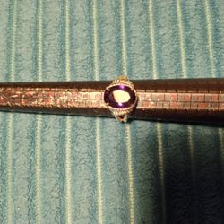 Purple Stone Ring Designer Costume Jewelry