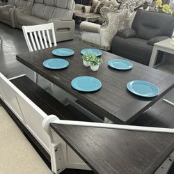 Solid Wood Dining Table, Bench, Dining Chairs, Any Style Any Color 20% Off Now