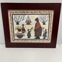 The Spirit Of Christmas Art Print 4017 Signed Barbara Bourgeau Richards 1992