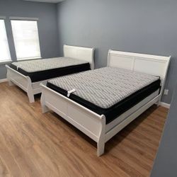 White Queen Sleigh Bed
