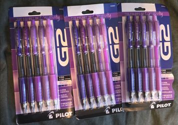 NEW Pilot G2 Gel Pens 5 Pack – Assorted Purple Colors