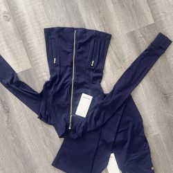 Midnight Blue Lululemon Define Set (Jacket And Pants) Brand New Size 2 And 4