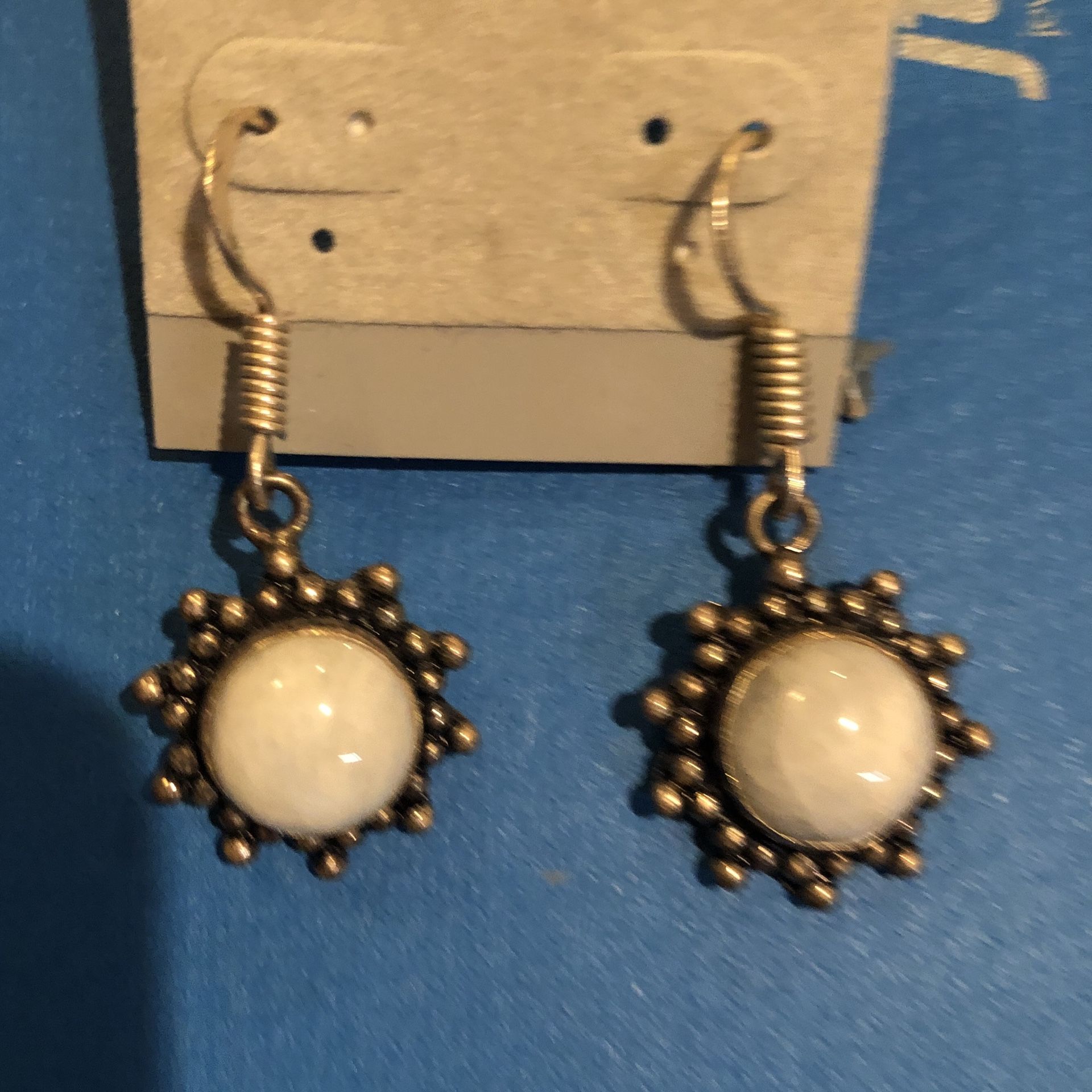 Handcrafted Moonstone Sun Earrings