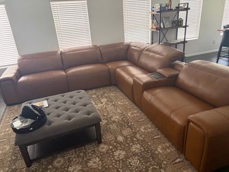 6pc leather sectional
