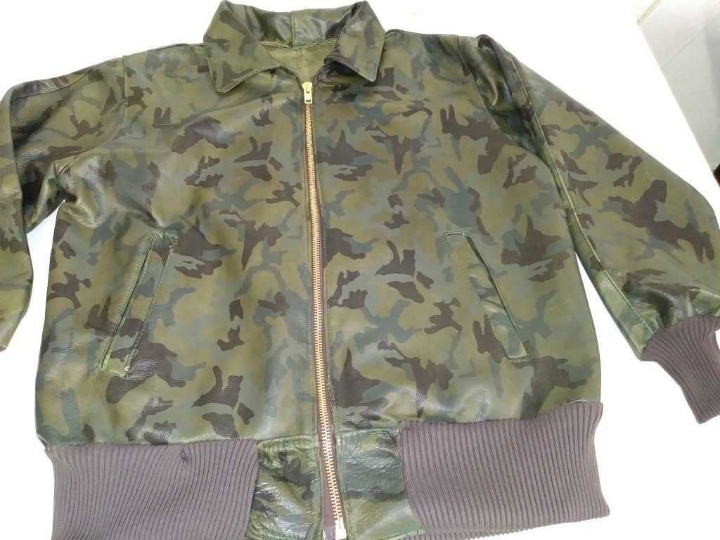 Camouflage % Napa leather jacket