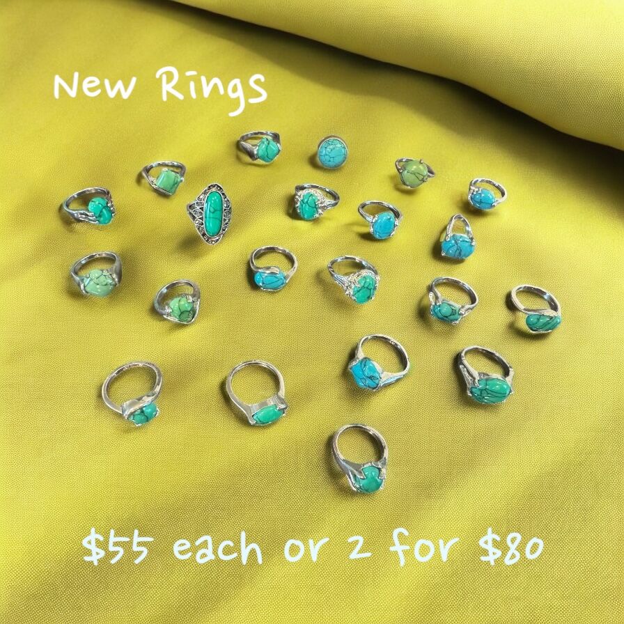 Beans New Turquoise Rings