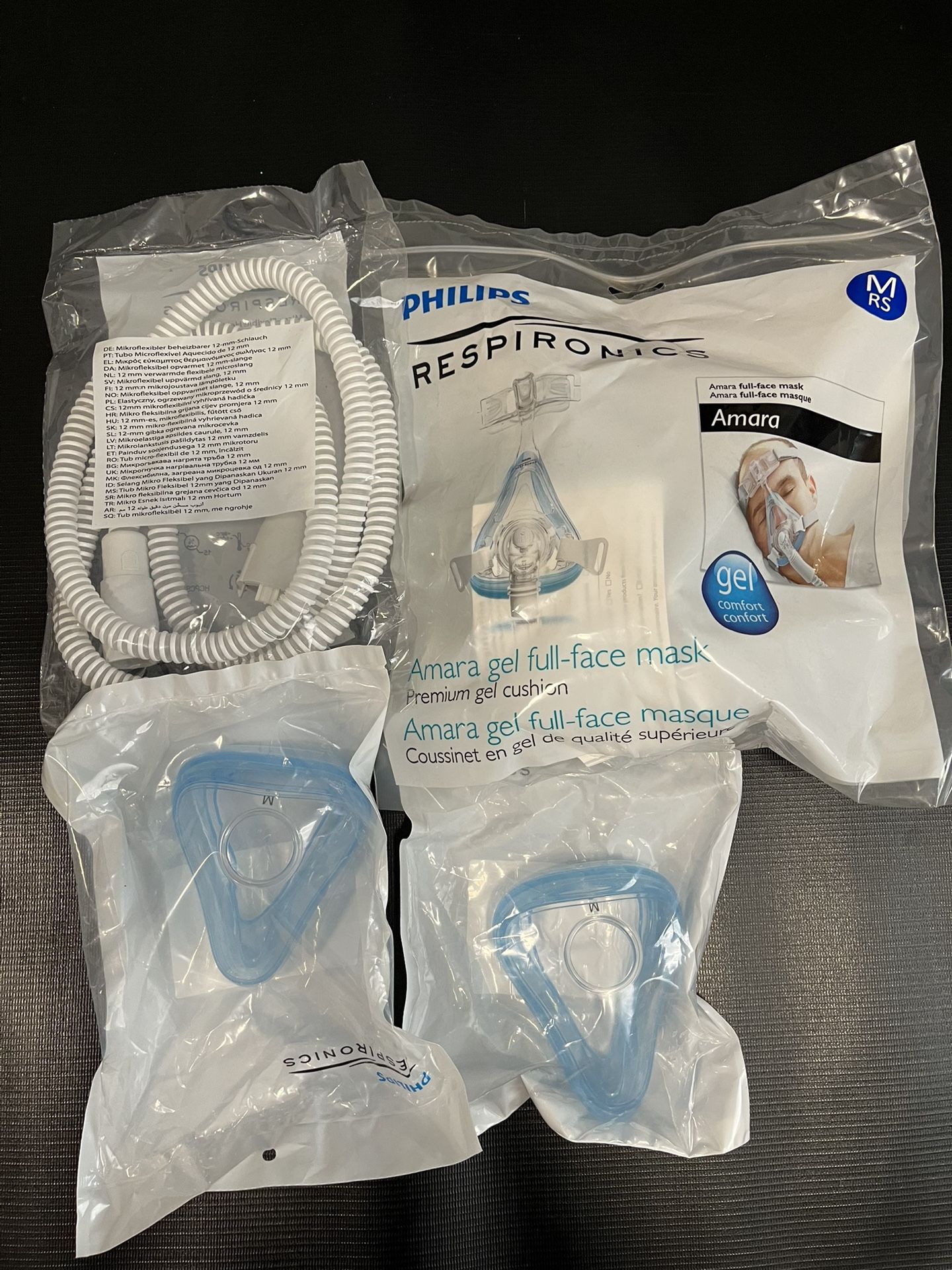 Philips Full Face Mask, Two Gels, One 6 Ft Hose. New