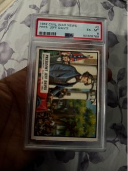1962 Topps Civil War News Jefferson Davis