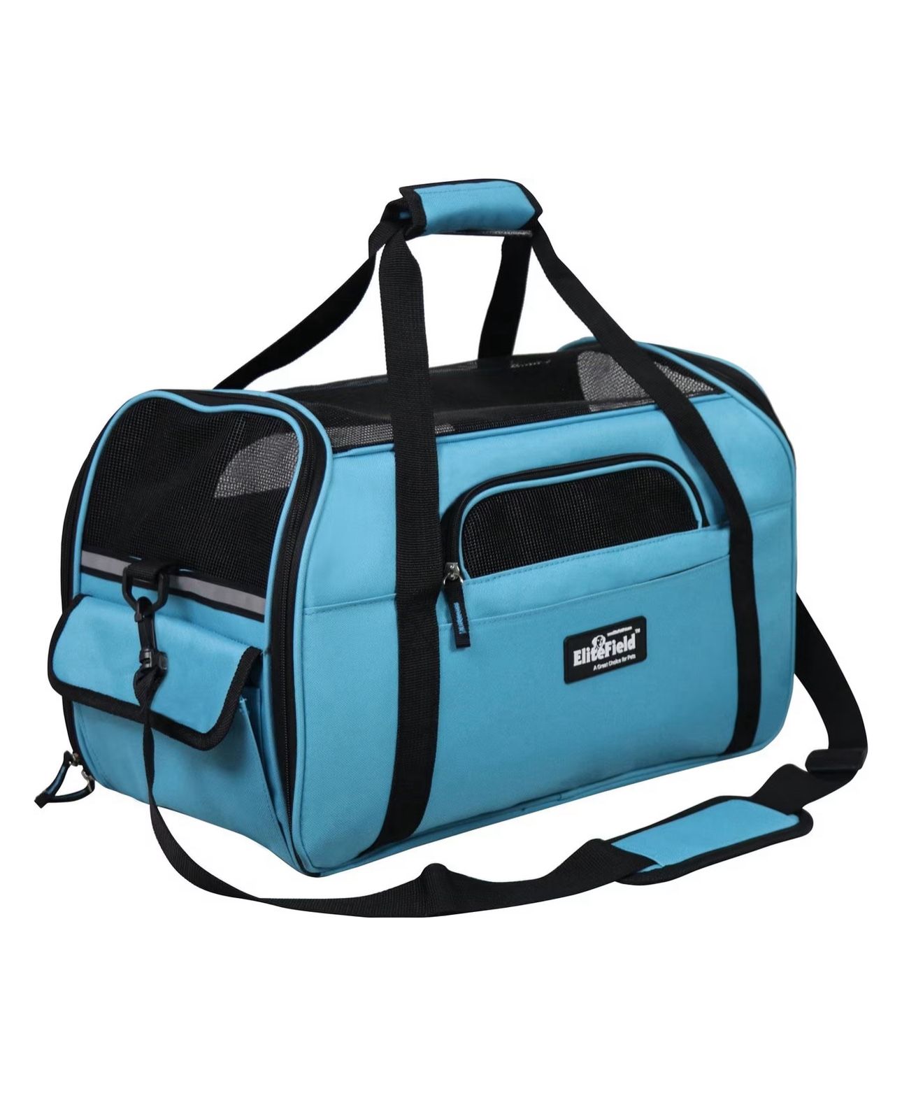 EliteField Soft-Sided Airline-Approved Dog & Cat Carrier Bag, Sky Blue, 17-in