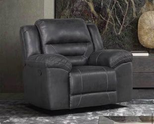 Calla Black Microfiber Rocker Recliner.  retail price $397 our price $250   Weight capacity: 300 lbs.   Lazzara Model # 8538BK-1