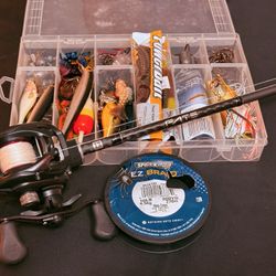 13 Fishing Fate Black rod &Fuego Reel With Tackle  Box 