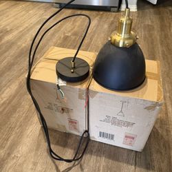 Metal And Brass Pendant Lamp x3