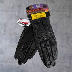 New GripSwell Ergonomic Deluxe Leather Shooting & Driving Gloves Sz Medium Black