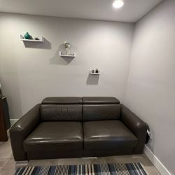 Leather Pull Out Sofa Bed 