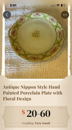 Nippon Hand-painted plate