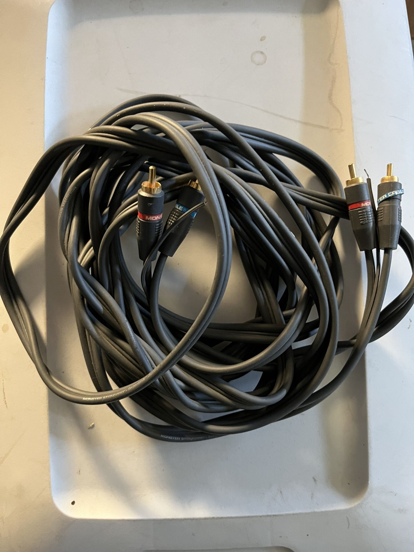 monster brand 16 foot male rca with ground