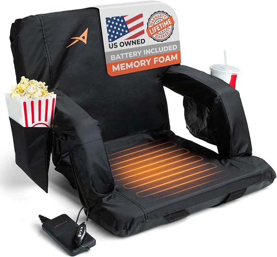 Heated Stadium Seats for Bleachers with Back Support