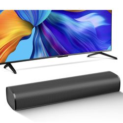 MZEIBO Sound Bar for Smart TV, Bluetooth Soundbar for TV, 50 Watts Mini Sound Bar 